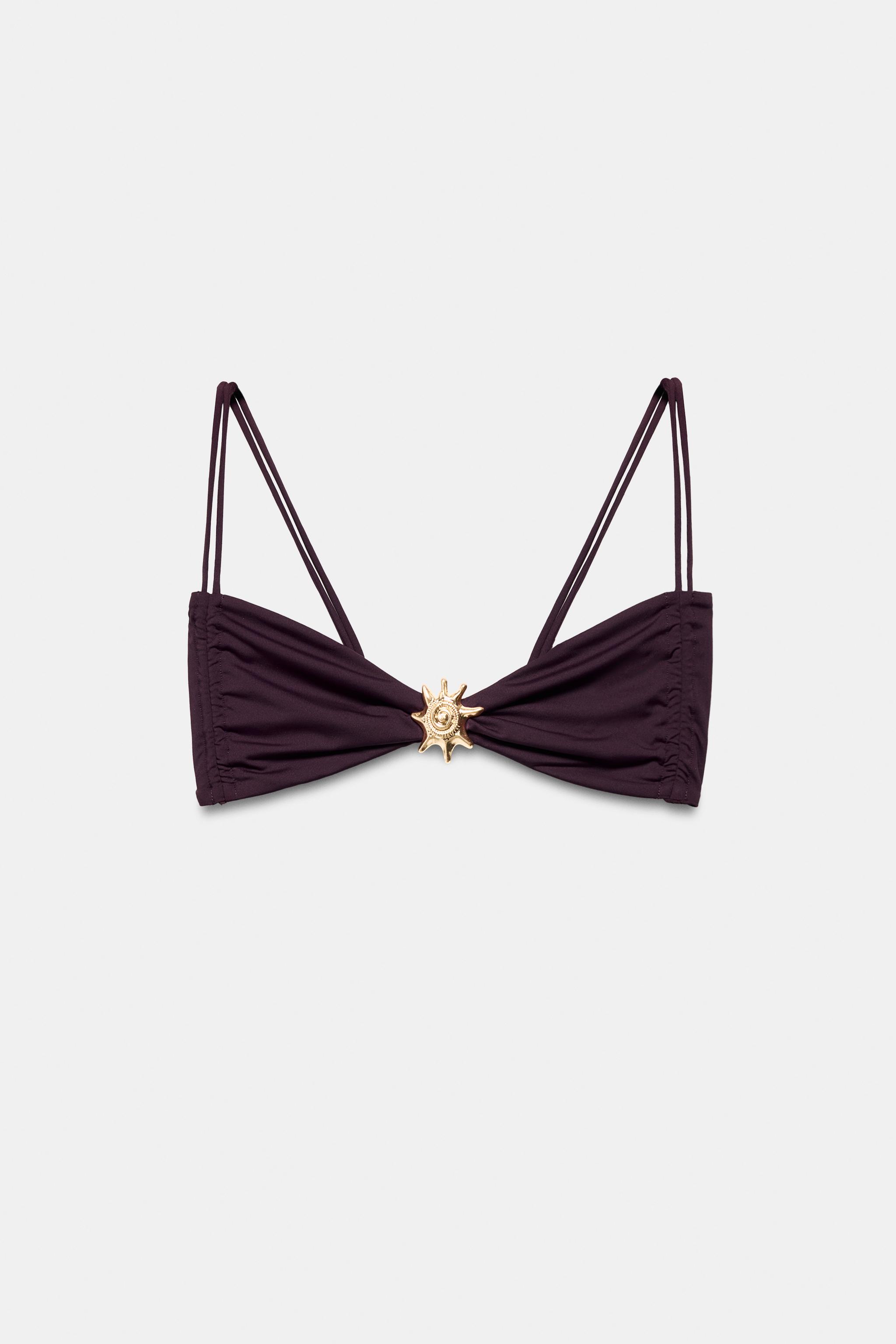 SHELL RUCHED BIKINI TOP